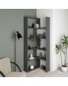 Libreria estensibile angolare Wish 72x22x200h colore antracite