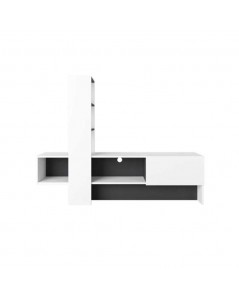 Mobile porta Tv Troya con anta a ribalta 180 cm bianco antracite