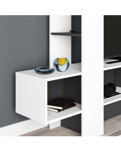 Mobile porta Tv Troya con anta a ribalta 180 cm bianco antracite