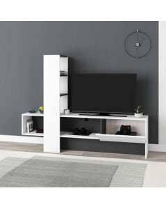 Mobile porta Tv Troya con anta a ribalta 180 cm bianco antracite