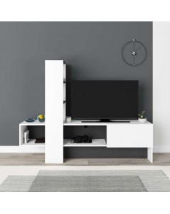 Mobile porta Tv Troya con anta a ribalta 180 cm bianco antracite