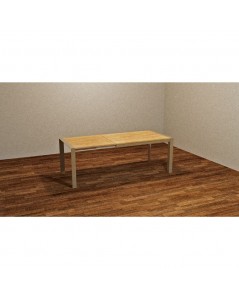 Tavolo Allungabile Struttura Tortora e Piano Rovere Shimo 130x80 cm