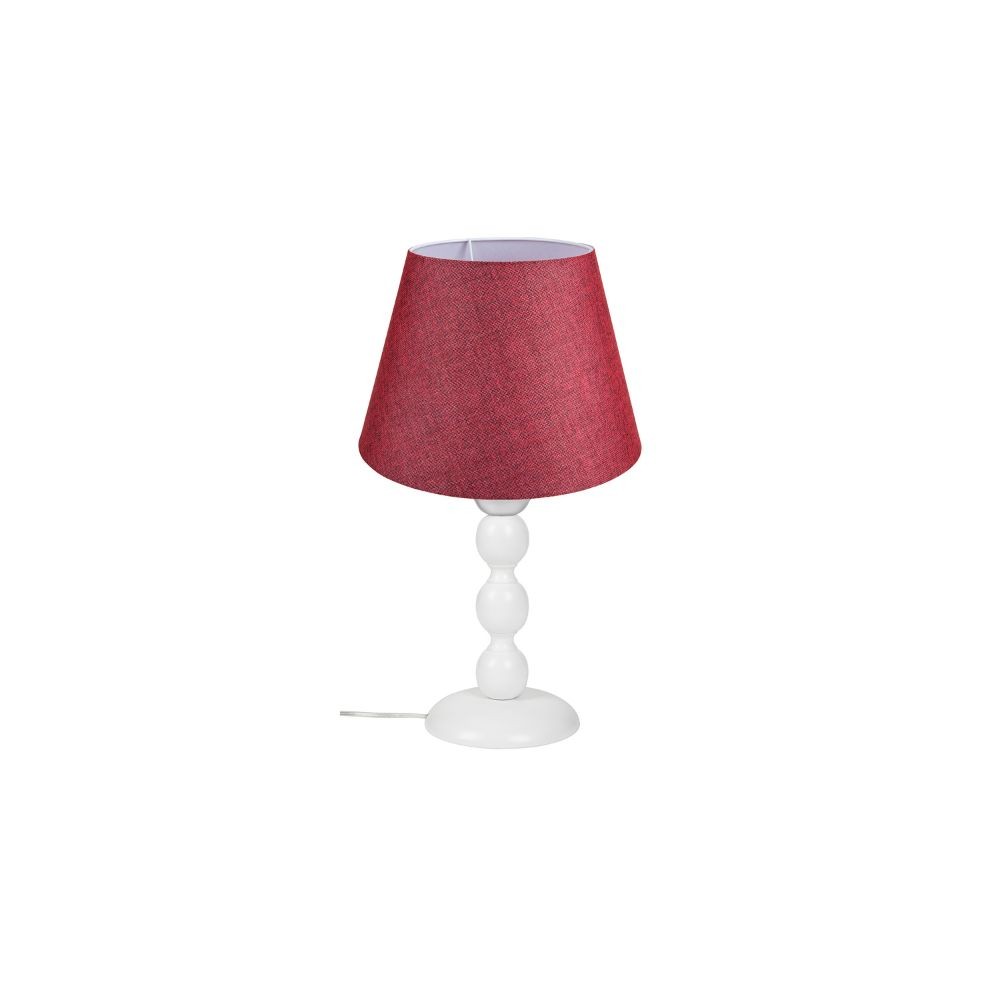 Lampada da tavolo base bianca e paralume tessuto colore rosso LAGUNAH272865