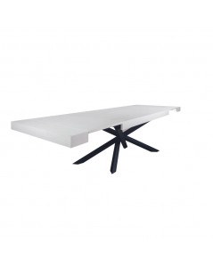 Tavolo Allungabile Gondar 160x90 Colore Olmo con Base Iron Grafite