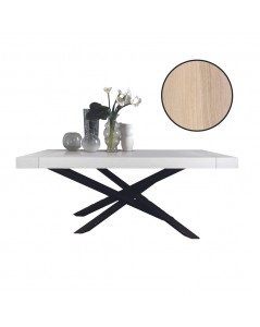 Tavolo Allungabile Gondar 160x90 Colore Olmo con Base Iron Grafite