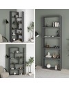 Libreria estensibile angolare Wish 72x22x200h colore antracite