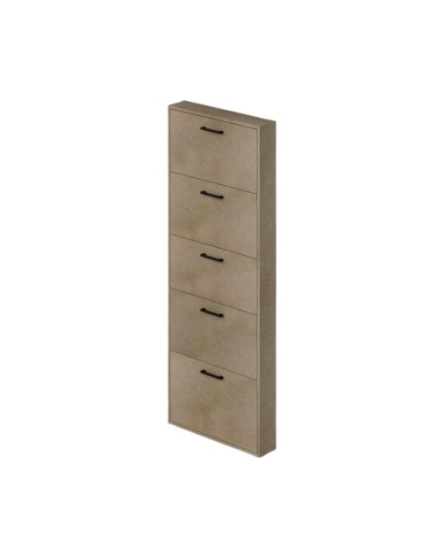 Scarpiera Serena 5 ante slim salvaspazio 180x65x15 colore argilla