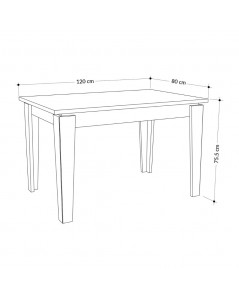 Tavolo Allungabile Megaron 120x80 cm Colore Bianco Prezzo