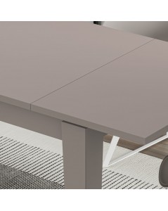 Tavolo Allungabile Megaron 120x80 cm Colore Tortora Light Mocha