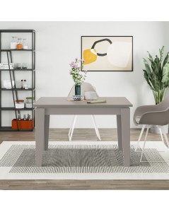 Tavolo Allungabile Megaron 120x80 cm Colore Tortora Light Mocha