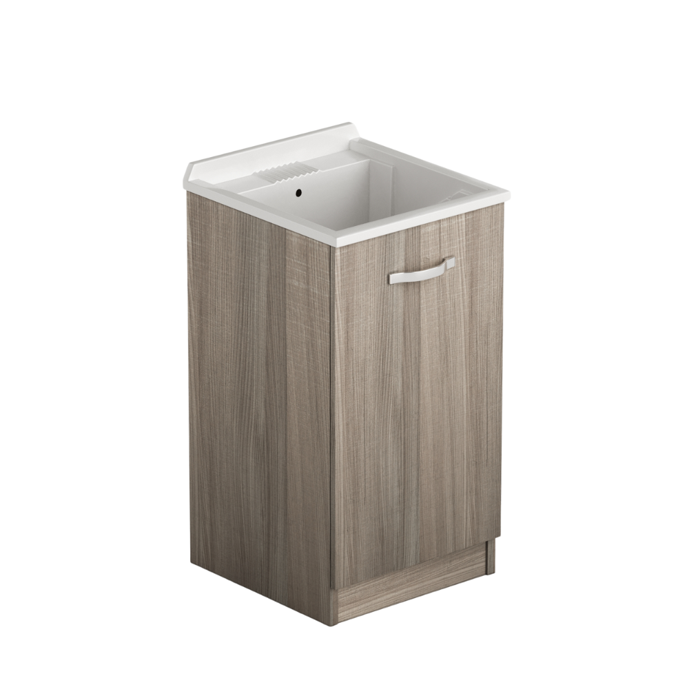 Lavatoio in legno 47x50 con anta colore olmo