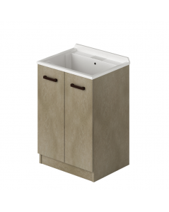 Lavatoio in Legno 61x50 Due Ante Colore Argilla Prezzo