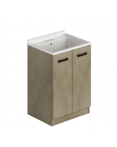 Lavatoio in Legno 61x50 Due Ante Colore Argilla Prezzo