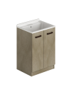 Lavatoio in legno 61x50 due ante colore argilla