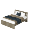 Letto matrimoniale in legno colore argilla