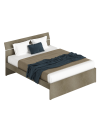 Letto matrimoniale in legno colore argilla
