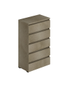 Cassettiera 5 cassetti 75x40x127 MONTATA colore argilla