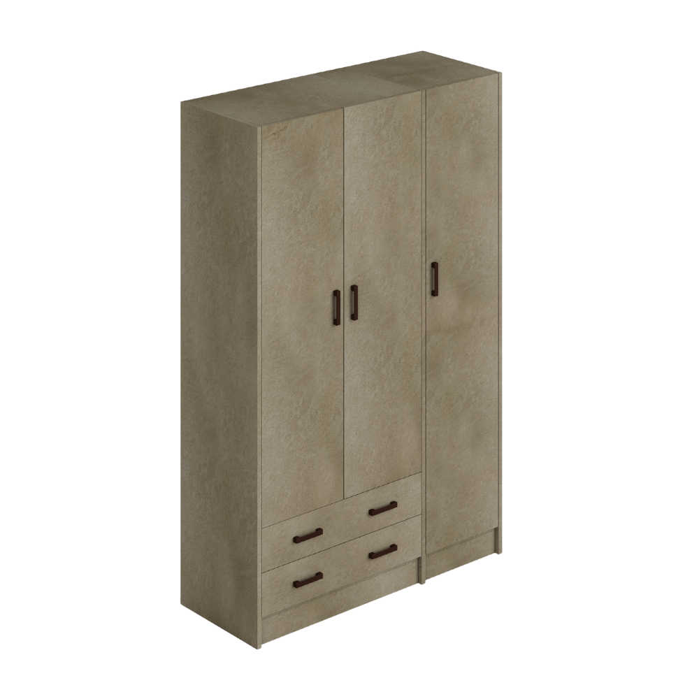Armadio argilla tre ante e due cassetti 135x52x210h ARM3135