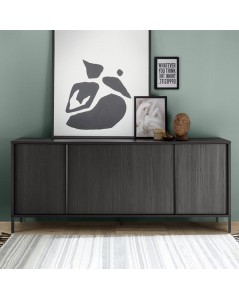 Madia 4 ante Giugi 206x40x86 colore nero frassinato
