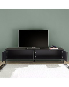 Mobile porta Tv 4 ante Giugi 206x40x51 colore nero frassinato