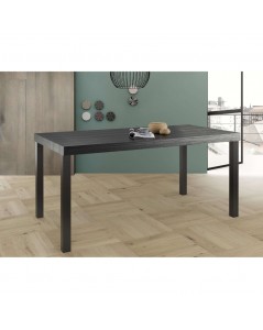 Tavolo Rettangolare 189x88x78h Giugi Colore Nero Frassinato
