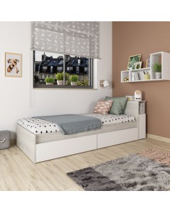 Letto Vintage con Comodino Estraibile 1666 Colore Bianco Prezzo
