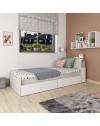 Letto vintage con comodino estraibile 1666 colore bianco