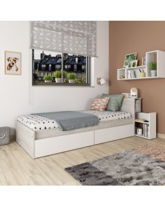 Letto Vintage con Comodino Estraibile 1666 Colore Bianco Prezzo
