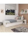 Letto vintage con comodino estraibile 1666 colore bianco