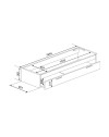 Letto singolo con cassettone estraibile 1004 Blanco