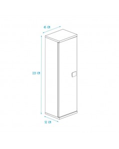 Armadio con Anta 45x52x223 Colore Bianco Consumato Prezzo
