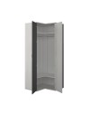 Armadio angolare 98x96x223h colore bianco consumato antracite