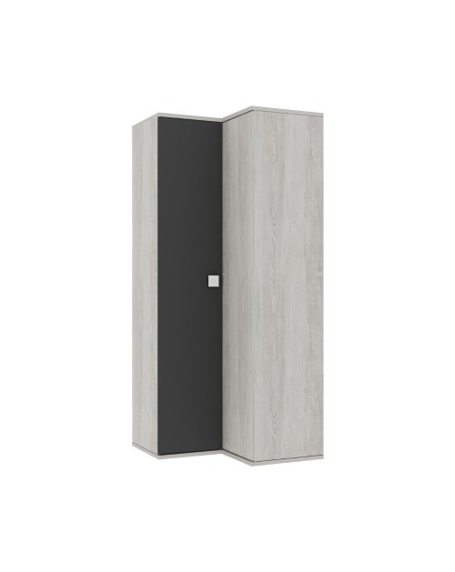 Armadio angolare 98x96x223h colore bianco consumato antracite