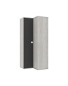 Armadio angolare 98x96x223h colore bianco consumato antracite