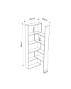 Libreria estensibile angolare Wish 72x22x200h colore antracite