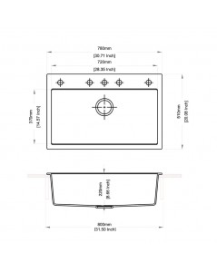 Lavello Una Vasca Croma Waltz 78x51 Prezzo