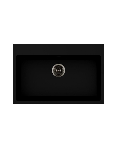 Lavello una vasca nero Waltz 78x51