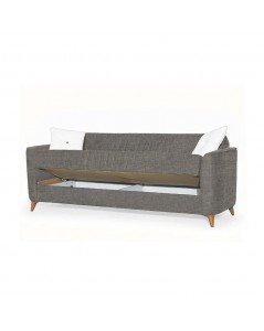 Divano letto con contenitore Panama beige 220x80x85H
