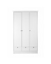 Armadio tre ante e tre cassetti Landwood18 colore bianco