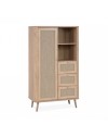 Credenza 3 cassetti e anta effetto rafia KUTA53 colore rovere sonoma