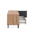 Mobile porta Tv  2 cassetti e anta con vani a giorno Medan56A colore rovere antracite