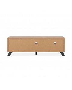 Mobile porta Tv  2 cassetti e anta con vani a giorno Medan56A colore rovere antracite