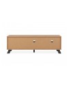Mobile porta Tv  2 cassetti e anta con vani a giorno Medan56A colore rovere antracite
