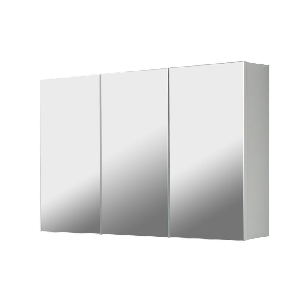 Pensile bagno con 3 ante specchio Solo3 colore bianco