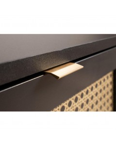 Libreria con frontali effetto vimini Vienna20A colore nero