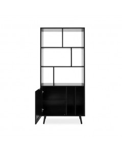 Libreria con frontali effetto vimini Vienna20A colore nero