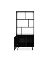Libreria con frontali effetto vimini Vienna20A colore nero
