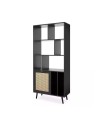 Libreria con frontali effetto vimini Vienna20A colore nero