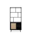 Libreria con frontali effetto vimini Vienna20A colore nero
