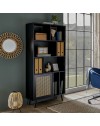 Libreria con frontali effetto vimini Vienna20A colore nero